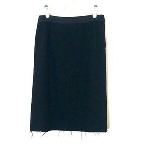 Lanvin Skirt Black Women’s US Size 6 EU38 Silk Lined Wool Measures 30x24.5